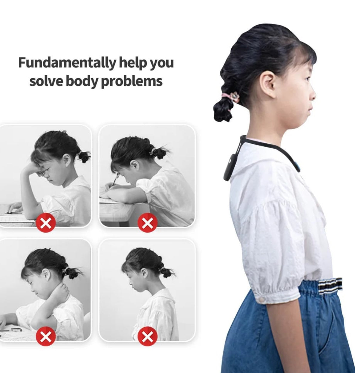 Smart posture corrector - vibration back support & Hunchback Monitor for Improved Posture